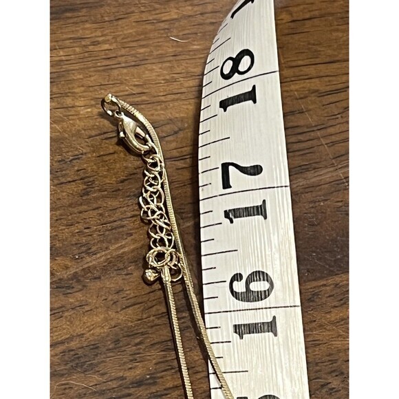 Rhinestone Bejeweled Goldtone Horn Tusk Pendant‎ Necklace 22" - Picture 5 of 5